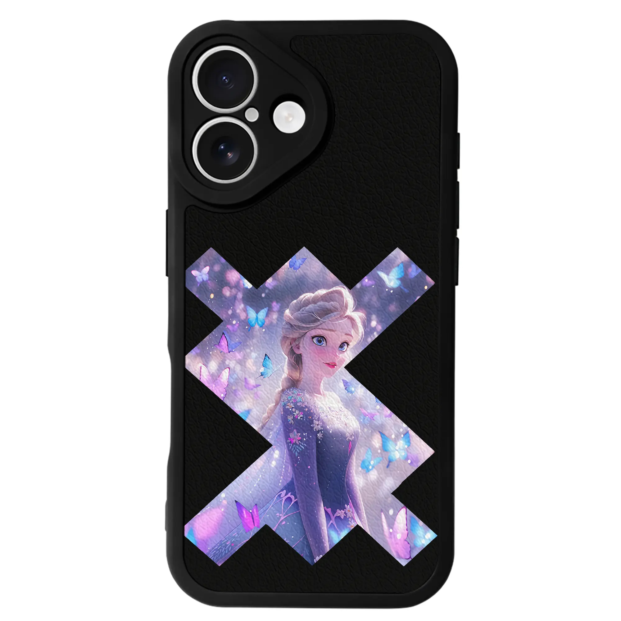 アナと雪の女王(Frozen) グッズ エルサ(Elsa) - IPhone 16シリーズ対応 ・ シリコンスマホケース ・ レザー調 ・ 高精度フィット ・ 耐衝撃 ・ ワイヤレス充電対応 ・ 精密カット